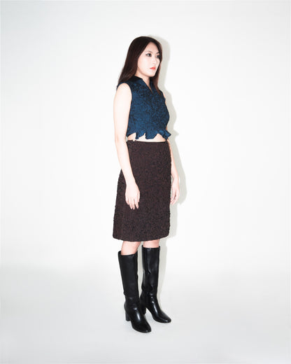 Crumple textured skirt