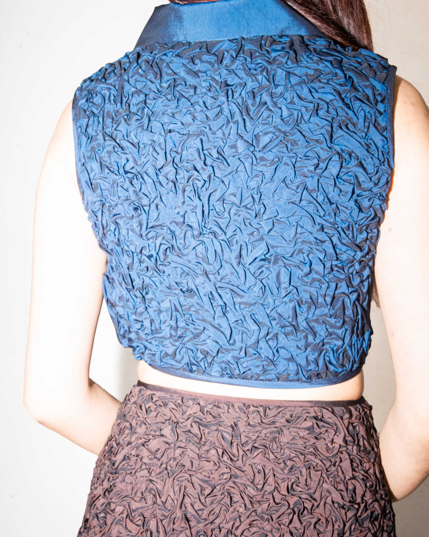 Crumple textured skirt