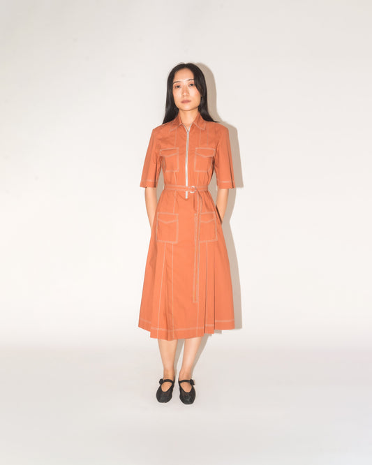 Pleated Safari Dress