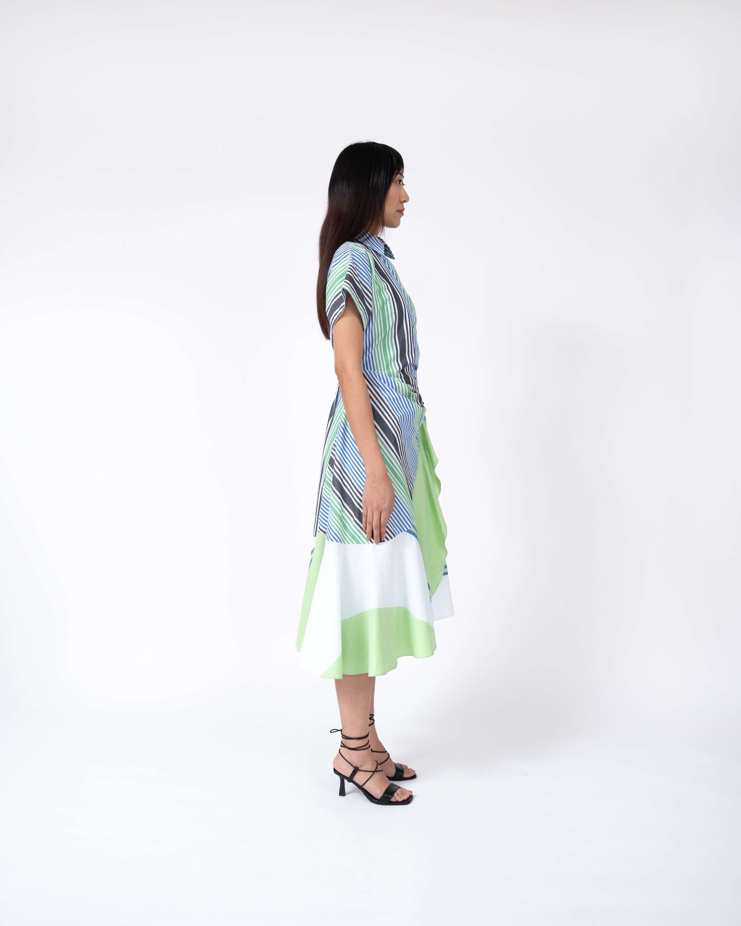 Multi Stripe Scrunch Dress